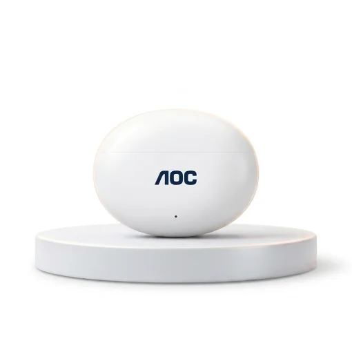 Cod. 133 Aud&iacute;fonos AOC ACT1501WT / Bluetooth&reg; 6.0 / Touch Intelligent / Cancelaci&oacute;n Activa ANC / Bat. 350mAh, USB-C