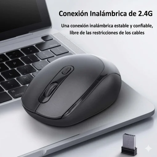 Cod. 295  Mouse Inal&aacute;mbrico 2.4G ACER OMR267 Black / 1600 DPI / 4 botones / Ligero &amp; Ergon&oacute;mico / incluye pila AA