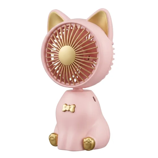 Cod. 988  Mini Ventilador Recargable USB / Forma de Gato