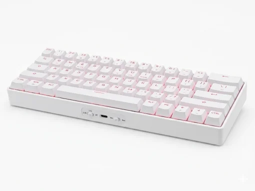 Cod. 301 Teclado Mec&aacute;nico ACER NITRO OKR252 SP WT / Tri-modo: (Wireless 2.4G + BT &amp; cableado) / Switch Rojo / Iluminaci&oacute;n RGB (modos Din&aacute;micos) / Bat. 2000 mAh / 68 teclas, Espa&ntilde;ol