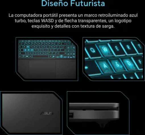 Cod. 1769 ASUS Gaming V16 V3607VU-RP148 / Intel&reg; Core&trade; 5 (Series 2) 210H / 16GB DDR5 / 512TB SSD PCIe&reg; 4.0 / NVIDIA&reg; GeForce RTX&trade; 4050 6GB GDDR6 / 16.0" WUXGA (1920 x 1200) 144Hz / Sin Sistema (OS) / Retroiluminado Espa&ntilde;ol Alfanum&eacute;rico / Matte Black