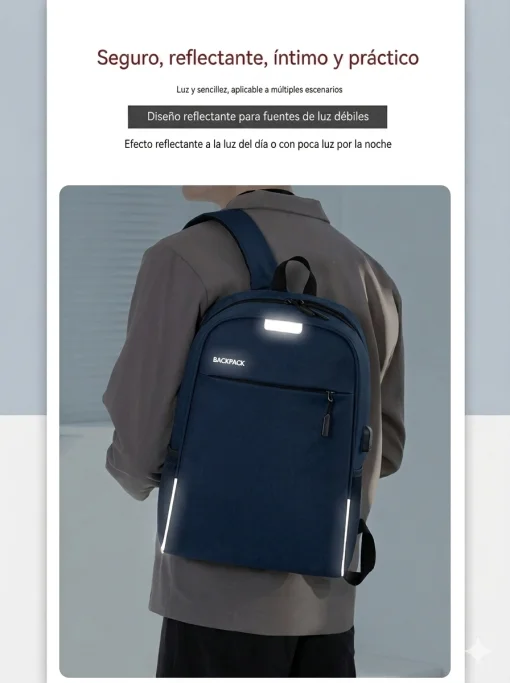 Cod. 114 Kit 3en1 Backpack LS206 (Mochila + Lonchera + Cartuchera) / P/*Laptop 15.6" / Varios compartimentos / Nailon y Poli&eacute;ster