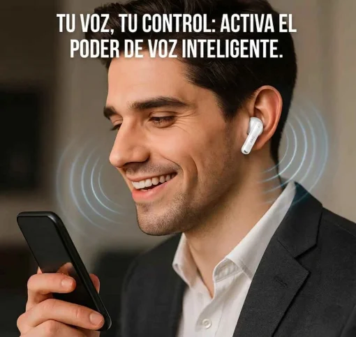 Cod. 133 Aud&iacute;fonos AOC ACT1501WT / Bluetooth&reg; 6.0 / Touch Intelligent / Cancelaci&oacute;n Activa ANC / Bat. 350mAh, USB-C
