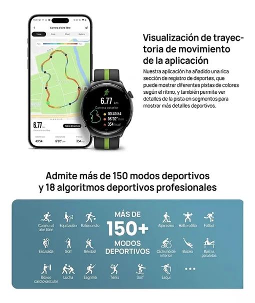 Cod. 1200 SmartWatch Mibro Lite 3 Pro (Gold) / GPS / AMOLED UHD 1.32" 60FPS / LLamadas BT V5.3 / Monitoreo de Salud 24/7: (ritmo card&iacute;aco, SpO2, estr&eacute;s y sue&ntilde;o) / Resistente al agua hasta 50 m (5ATM) / Bat. 350mAh (14 d&iacute;as) / 150+ modos deportivos