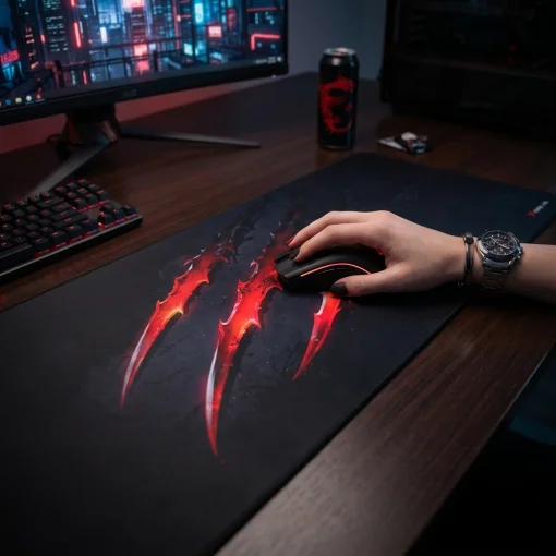 Cod. 059 Mouse Pad Gaming Xtrike Me MP-208 / Superficie de Tela Microfibra Antideslizante / Base de goma / Dim. XL (800 * 300 * 3mm)