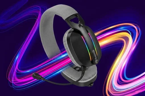 Cod. 123 Headphone MARVO Pulz 70S Black (HG9086 BK) / Sonido envolvente 7.1 / Diadema Telesc&oacute;pica ajusteble / luces RGB Din&aacute;mico / Mic. omnidireccional extra&iacute;ble / Interfaz USB, Cable 2.0 m