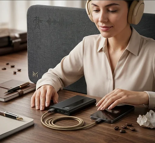 Cod. 151 Kit ENV Power Sound / Aud&iacute;fonos Bluetooth&reg; headset + Power Bank 10.000mAh, Carga r&aacute;pida (22.5W) 2*USB-A &amp; 1*USB-C