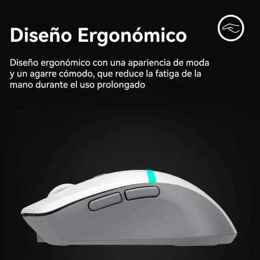 Cod. 299 Mouse Gaming ACER NITRO OMR246 / Tri-modo Wireless (2.4G &amp; BT 5.0) + cable / 7200 DPI / RGB din&aacute;mico / 6 botones / Dise&ntilde;o Ergon&oacute;mico /8 ultraligero (73g) / Bat. 500mAh