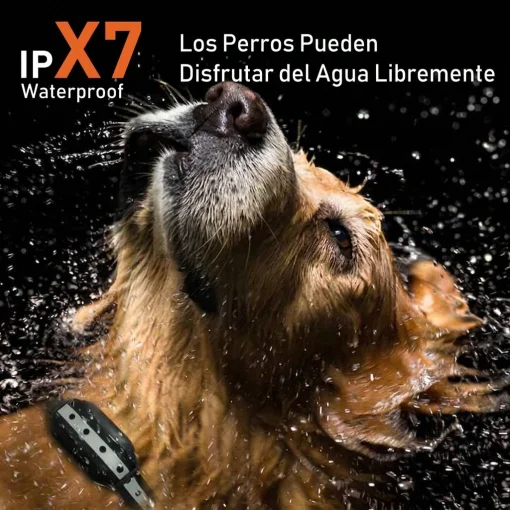 Cod. 1183 Collar de Entrenamiento P/Perros PD 518-1 Black / Recargable, Impermeable IPX7 / 3*Modos (Sonido, Vibraci&oacute;n, Choque) / Con Control Remoto y Pantalla LCD