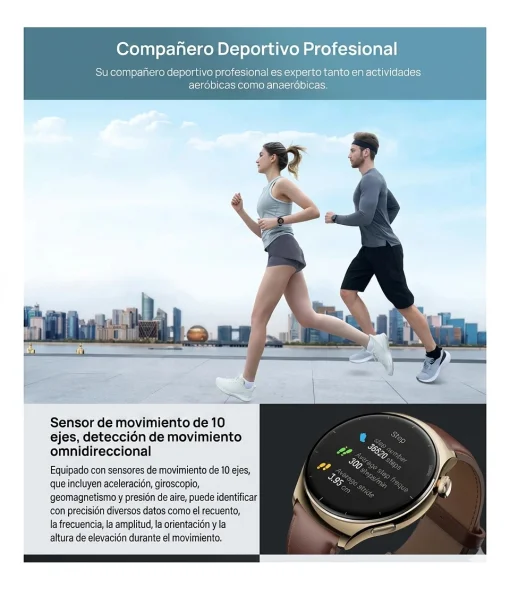 Cod. 1199 SmartWatch Mibro Lite 3 Pro (Green) / GPS / AMOLED UHD 1.32" 60FPS / LLamadas BT V5.3 / Monitoreo de Salud 24/7: (ritmo card&iacute;aco, SpO2, estr&eacute;s y sue&ntilde;o) / Resistente al agua hasta 50 m (5ATM) / Bat. 350mAh (14 d&iacute;as) / 150+ modos deportivos