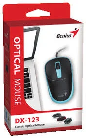 Cod. G:288 Mouse Genius Óptico DX-123 / USB-A / 1200DPI / Negro/Gris