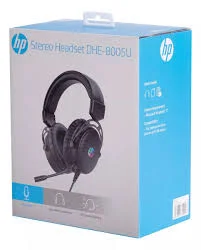 Cod. H:115 Headphone Stereo HP DHE-8005 / iluminación LED / Mic. flexible / control vol. / Interfaz: 1*jack 3.5mm+USB(LuzLED) / Cable 2.1 m