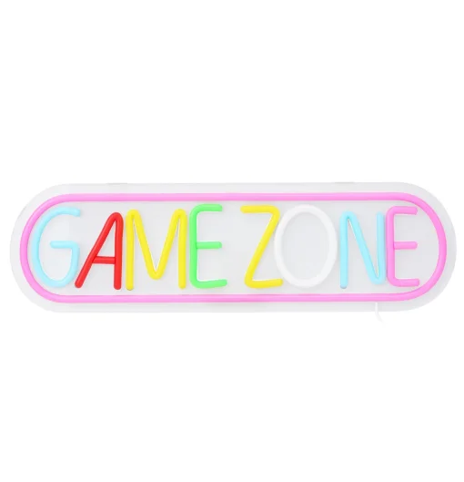 Cod. 1139  Letrero LED de Ne&oacute;n MARVO NN-021 XEN&Oacute;N 40T / Forma letras GAMEZONE / Brillo ajustable con control en cable / USB 5V / Dim. 42*12.3*3 cm