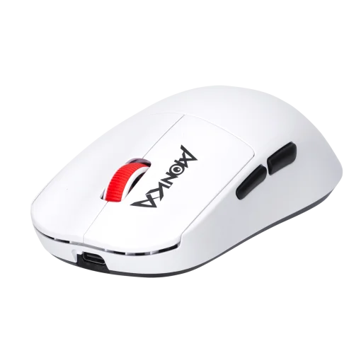 Cod. K:265 Mouse MONKA PRIME G997W Tri-modo Wireless (2.4G &amp; BT 5.1) + cable / 26.000 DPI / tasa sondeo 4K / Chip PixArt PAW3395 / 6 botones programables / Peso (53g) / 100% PTFE (pie) / Bat. 300mAh(hasta 60H) / Dedicado: P/Gamer PRO/Usuario PRO