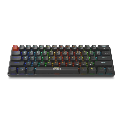 Cod. 282  Teclado Mec&aacute;nico MARVO Saber 61 (KG933G SP) / Switch rojo / Retroiluminaci&oacute;n RGB din&aacute;mica / Full Anti-ghosting / USB,&nbsp;1.8m / 62 teclas Espa&ntilde;ol