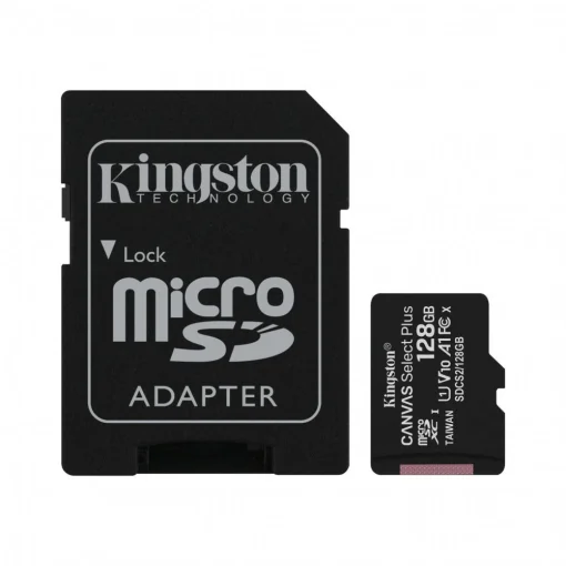 Cod. 101 Micro SD Kingston Canvas Select Plus SDCS2 / 128GB/ 2en1 / 100MB/s