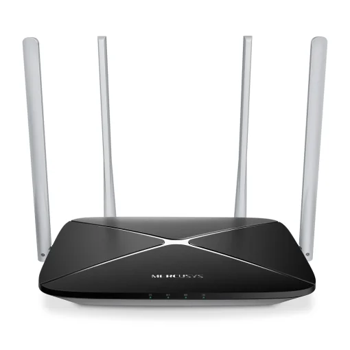Cod. 162 Router Wireless MERCUSYS AC12 v3 / Dual Band AC1200, 1.2 Gbps / (5 dBi) 4*Antenas / MU-MIMO 2x2 / Multi-Modo (Access Point, Repetidor) / Conex. hasta 32 dispositivos