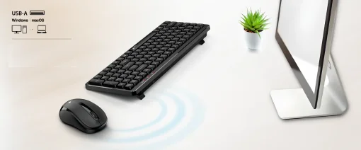 Cod. 287 Kit Genius Wireless LUXEMATE Q8100 Teclado + Mouse &oacute;ptico 1200DPI, Compacto / 2.4GHz / AI Copilot / 12 teclas FN P/acceso r&aacute;pido (Oficina y multimedia) / Espa&ntilde;ol&nbsp;