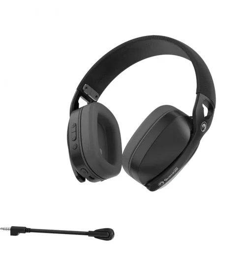Cod. M:094 Headphone Inal&aacute;mbricos MARVO Pulz 70W (HG9086W BK) / Trimodal: 2.4G(USB-A, USB-C) + Bluetooth&reg; 5.3 + Cableado / Luces RGB / Mic. omnidireccional extra&iacute;ble / Bat.: 800mAh / Compatible: PC, Android, Mac OS,IOS,PS4,PS5,XBOX ONE