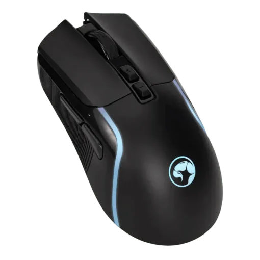 Cod. GM:227  Mouse MARVO Capo 20 Negro (M292) / 8000DPI / Iluminación 7 colores / 7 Botones / USB, cable trenzado 1.5 m