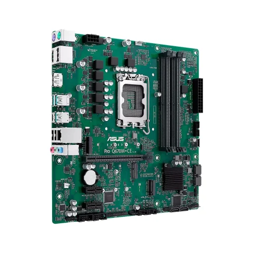 Cod. 147 Mainboard ASUS Pro Q670M-CE-CSM-SI / mATX /&nbsp;14va., 13va. y 12va. Gen. LGA1700 / 2*DDR5-5600 / 2*M.2, 4*Sata 6Gb/s* / 2*DisplayPort, 1*HDMI&trade; / 3*USB-A + 1*USB-C&reg;, 2*USB-A 2.0 / PCIe 4.0x16, 2*PCIe 3.0x1 / Intel&reg; 1Gb Ethernet / Bulk (sin caja)