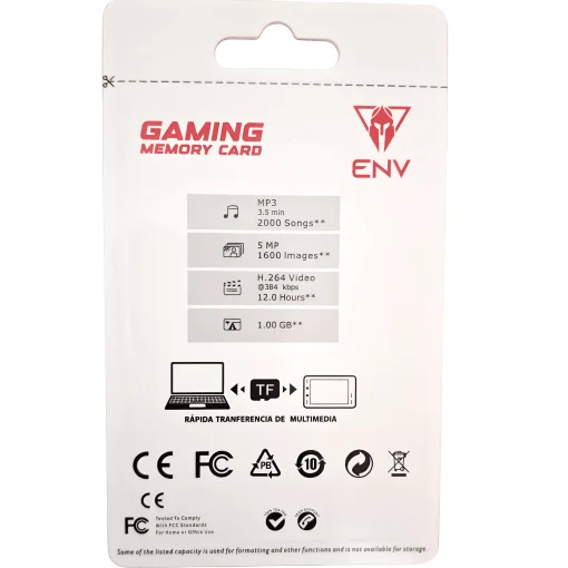 Cod. 299 Micro SD ENV 1BENV714 / 128GB / V30 / 85MB/s / ideal P/Video 4K, fotografía ráfaga, apps