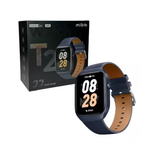 Cod. 1198 SmartWatch Mibro T2 (Deep Blue) / GPS / AMOLED HD 1.75" / Llamadas BT v5.3 / Monitoreo de Salud 24/7: (ritmo card&iacute;aco, SpO2, estr&eacute;s y sue&ntilde;o) / Resistente al agua (2ATM) / Bat. 300mAh (10 d&iacute;as) / 105+ modos deportivos