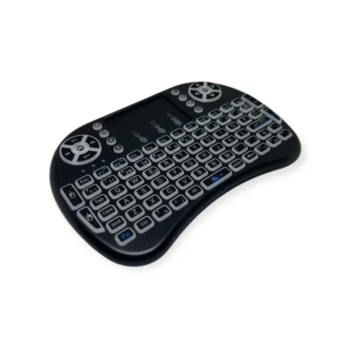 Cod.304 Mini Teclado inal&aacute;mbrico ENV / 2.4GHz / Iluminaci&oacute;n LED / panel t&aacute;ctil touchpad / Comp.: SmartTV, PC, Laptops, Android, TV Box, XBOX360/PS3