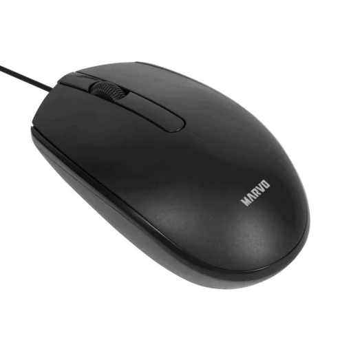 Cod. GM:238 Mouse MARVO MS003 BK / 1000DPI / 3 Botones / USB, Cable 1.25 m