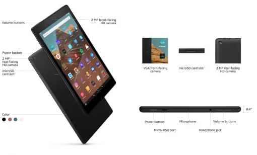 Cod. 083 Tablet Amazon fire HD 10 (13va. Gen.) / Octa-core / 10.1" Full HD 1080p / RAM 3GB, 32GB Alm. / Fire OS 8 / Cam frontal 2,0mp/posterior 5mp / Wifi/Bluetooth / Ocean Blue