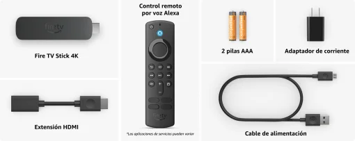 Cod. 963 Fire TV Stick 4K Ultra HD (2da. Gen.)&nbsp;con control remoto Alexa 3ra. Gen. / Wi-Fi 6 AX / Dolby Vision, HDR10+ / Audio dolby atmos / CPU 1.7GHz, GPU 650MHz / 2GB Ram, 8GB Alm.