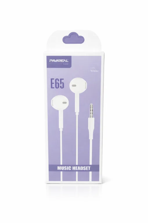 Cod. 139 Aud&iacute;fonos Pavareal E65 / jack 3.5mm. / Manos libres / 1.20 m. / Blanco