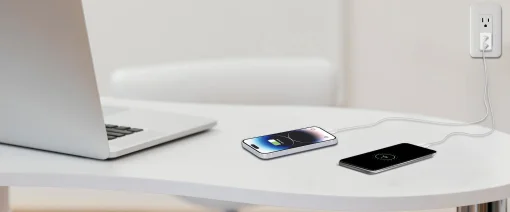 Cod. 164 Cargador de pared Genius PD-20AC 20W (Carga r&aacute;pida) / dual 2*puertos 3.0 CC 5 V/3 A (1*puerto USB-A + 1*puerto USB-C) / blanco