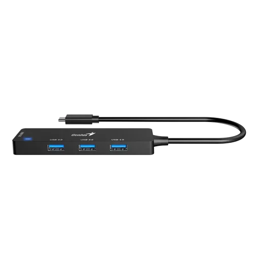 Cod. B:372 Hub Genius UH-400 USB-C a USB-A 3.0 de 4 Puertos 5Gbps / Compatible: Windows&reg;, Mac OS, Android, Apple IOS / Plug &amp; play