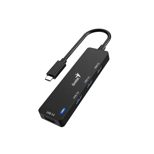 Cod. B:372 Hub Genius UH-400 USB-C a USB-A 3.0 de 4 Puertos 5Gbps / Compatible: Windows&reg;, Mac OS, Android, Apple IOS / Plug &amp; play