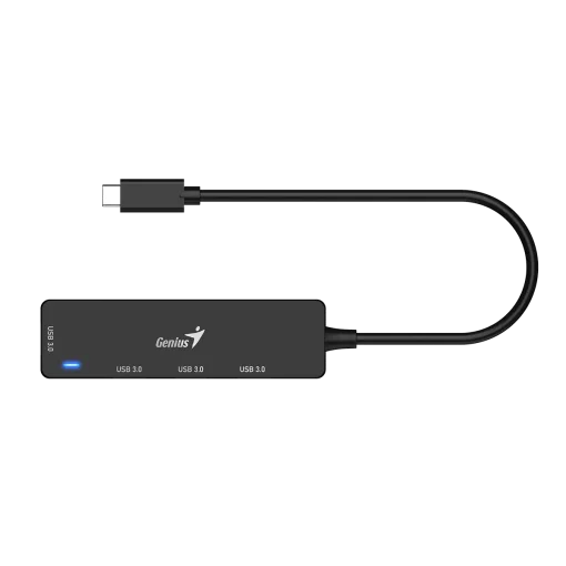 Cod. B:372 Hub Genius UH-400 USB-C a USB-A 3.0 de 4 Puertos 5Gbps / Compatible: Windows&reg;, Mac OS, Android, Apple IOS / Plug &amp; play