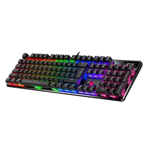 Cod. 289 Teclado Mec&aacute;nico Genius GX Scorpion K12 / iluminaci&oacute;n RGB / Switch Marron / AI Copilot / teclas completas anti-ghosting / 12 teclas FN P/acceso r&aacute;pido / Espa&ntilde;ol USB, Wired 1.8m Negro