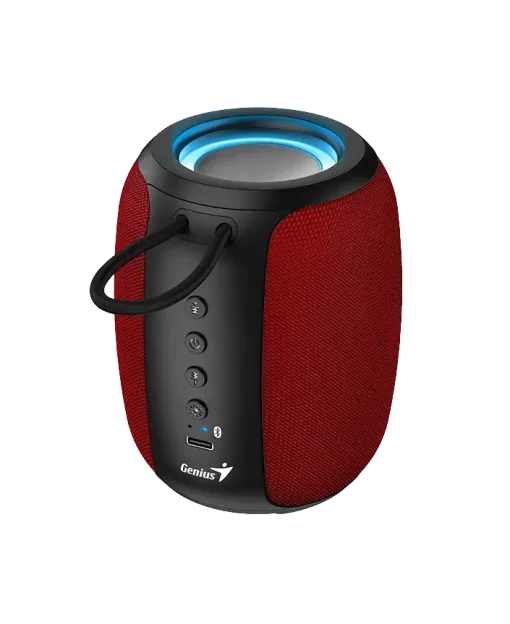 Cod. G:244 Parlante Bluetooth Genius SP-915BT / 5W RMS / LED-RGB / Micrófono incorporado / USB-C, Bat.1200mAh (Hasta 6H reproducción)
