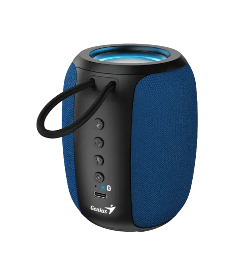 Cod. G:243 Parlante Bluetooth Genius SP-915BT / 5W RMS / LED-RGB / Micrófono incorporado / USB-C, Bat.1200mAh (Hasta 6H reproducción)