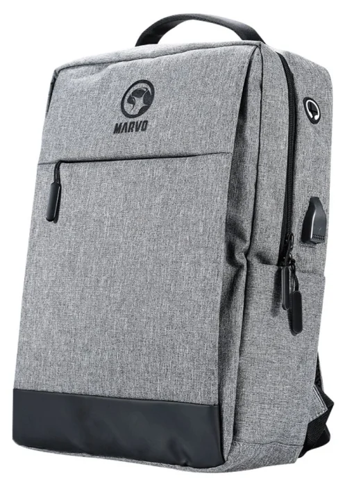 Cod. 073  Mochila Gaming MARVO SCORPION BA-03 P/Laptop de 14&quot;, 15.6&quot; / Tejido Impermeable / Puerto USB / Gris