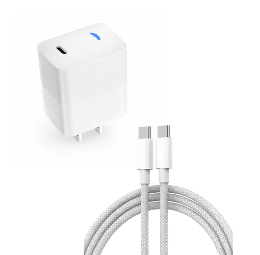 Cod. 265 Cargador de pared Pavareal K105 PD 25W (Carga r&aacute;pida) / 1*Puerto USB-C DC 5V/3A / incl. Cable cordon USB-C