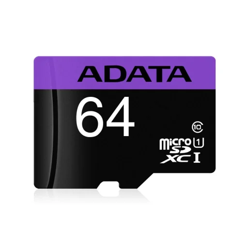 Cod. 140 Memoria Micro SD ADATA Premier / 64GB /UHS-I Clase 10 / 2en1 / 80MB/