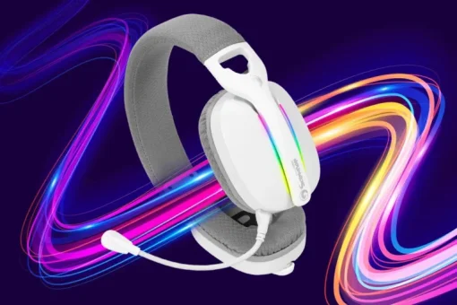 Cod. 098 Headphone MARVO Pulz 70S White (HG9086 WH) / Sonido envolvente 7.1 / Diadema Telesc&oacute;pica ajusteble / luces RGB Din&aacute;mico / Mic. omnidireccional extra&iacute;ble / Interfaz USB, Cable 2.0 m