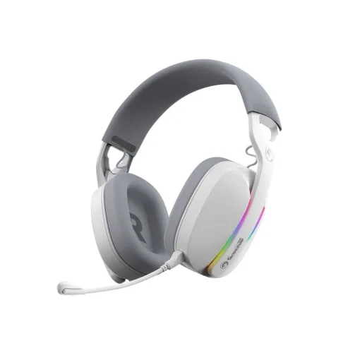 Cod. 095 Headphone Inal&aacute;mbricos MARVO Pulz 70W (HG9086W WH) / Trimodal: 2.4G(USB-A, USB-C) + Bluetooth&reg; 5.3 + Cableado / Luces RGB / Mic. omnidireccional extra&iacute;ble / Bat.: 800mAh / Compatible: PC, Android, Mac OS,IOS,PS4,PS5,XBOX ONE