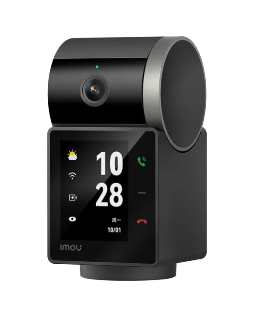 Cod. AI:359 Cámara Smart IMOU Rex VT 5MP 3K Ultra HD 360° / Pantalla P/Videollamadas, Información, notas de voz etc. / Rastreo &amp; detección Humanos/Mascotas / Tecnología IA IMOU SENSE® / Alarma de Sonidos Anormal / Sirena 96dB / Soporta microSD (hasta 256G