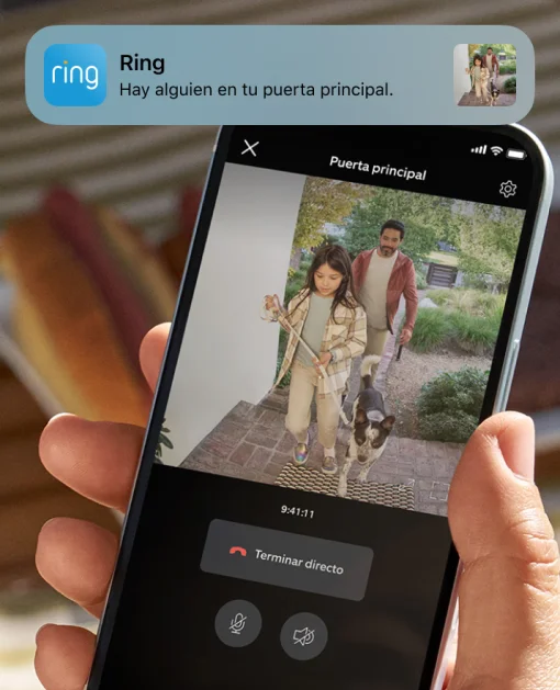 Cod. 393 Videotimbre Ring Battery Doorbell (Wi-Fi) / Video HD 1440p de pies a cabeza y visi&oacute;n nocturna a color / Audio bidireccional / Alertas y Detecci&oacute;n de personas/paquetes /&nbsp;respuestas r&aacute;pidas /&nbsp;Bat. integrada / Compatible con Alexa