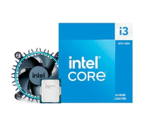 Cod. 151 Procesador Intel Core i3-14100 14va. Generación / FCLGA 1700 / 4 núcleos (4 núcleos P + 0 núcleos E) / 12 MB caché, hasta 4,70 GHz / Gráficos UHD Intel® 730
