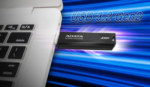 Cod. X:511 SSD Externo ADATA SC610 1TB / USB-A 3.2 Gen2 / 550MB/s Read, 500MB/s Write / Compatible: Windows, MacOS X, PS5 / XBOX Series X-S