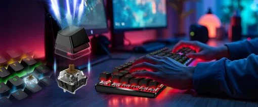 Cod. 289 Teclado Mec&aacute;nico Genius GX Scorpion K12 / iluminaci&oacute;n RGB / Switch Marron / AI Copilot / teclas completas anti-ghosting / 12 teclas FN P/acceso r&aacute;pido / Espa&ntilde;ol USB, Wired 1.8m Negro