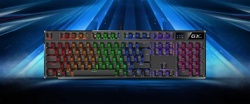 Cod. 289 Teclado Mec&aacute;nico Genius GX Scorpion K12 / iluminaci&oacute;n RGB / Switch Marron / AI Copilot / teclas completas anti-ghosting / 12 teclas FN P/acceso r&aacute;pido / Espa&ntilde;ol USB, Wired 1.8m Negro